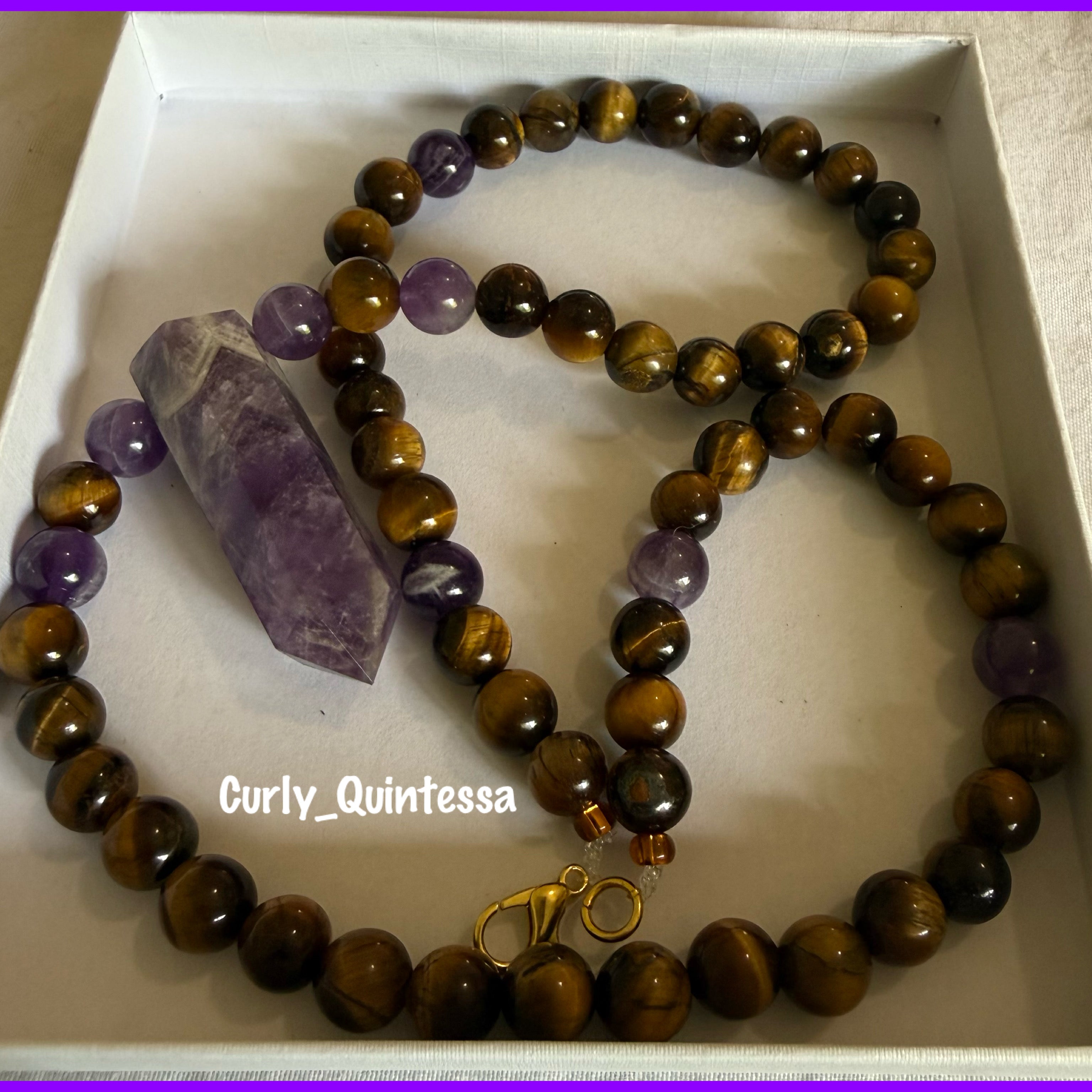 Amethyst and Tiger’s Eye Necklace